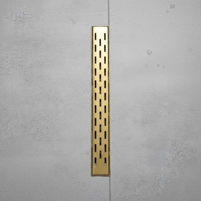 Solid Brass Linear Shower Drain Cover – Slim Slot Grate Modern Bathroom Drain