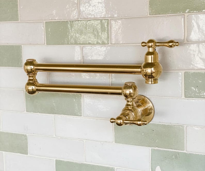 Polished Brass Pot Filler Faucet