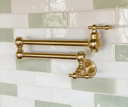 Polished Brass Pot Filler Faucet