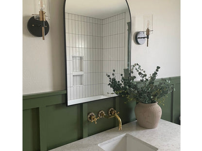Inlaid Brass Wall-Mount Faucet Set