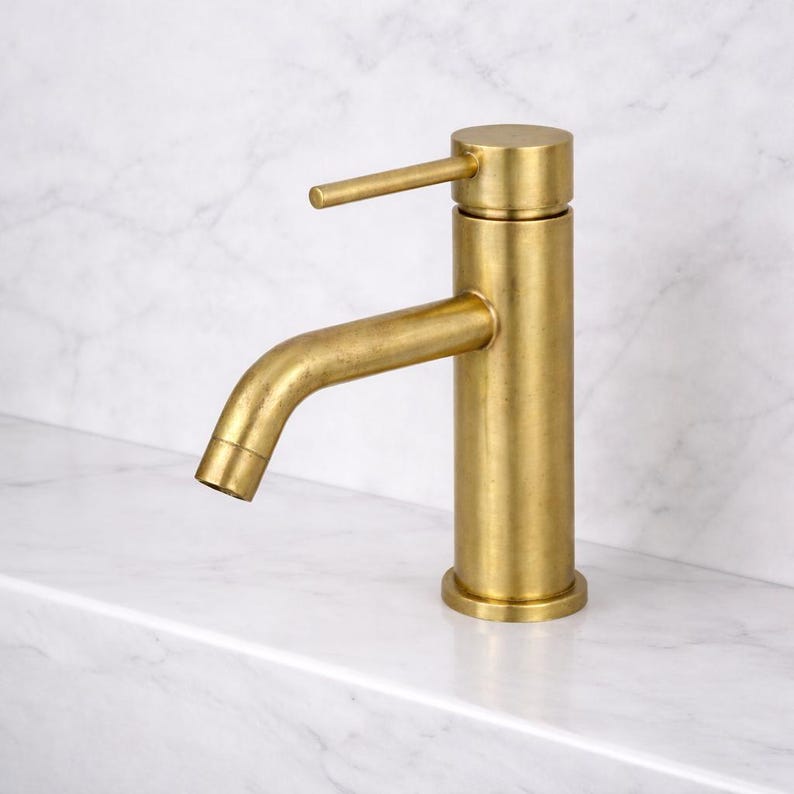 Unlacquered Brass Single-Handle Faucet