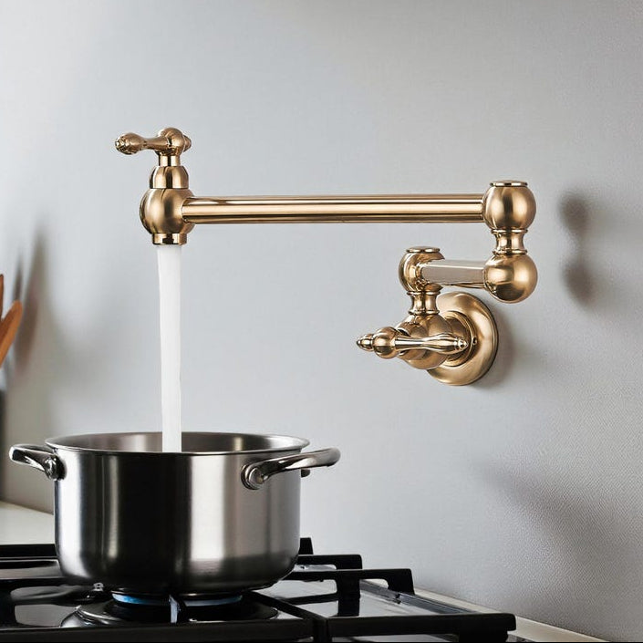 Brushed Gold Pot Filler Faucet