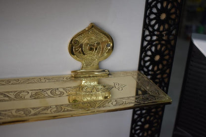 Handmade Solid Brass Soap Dish – Engraved Moroccan Wall-Mounted Bathroom Accessory