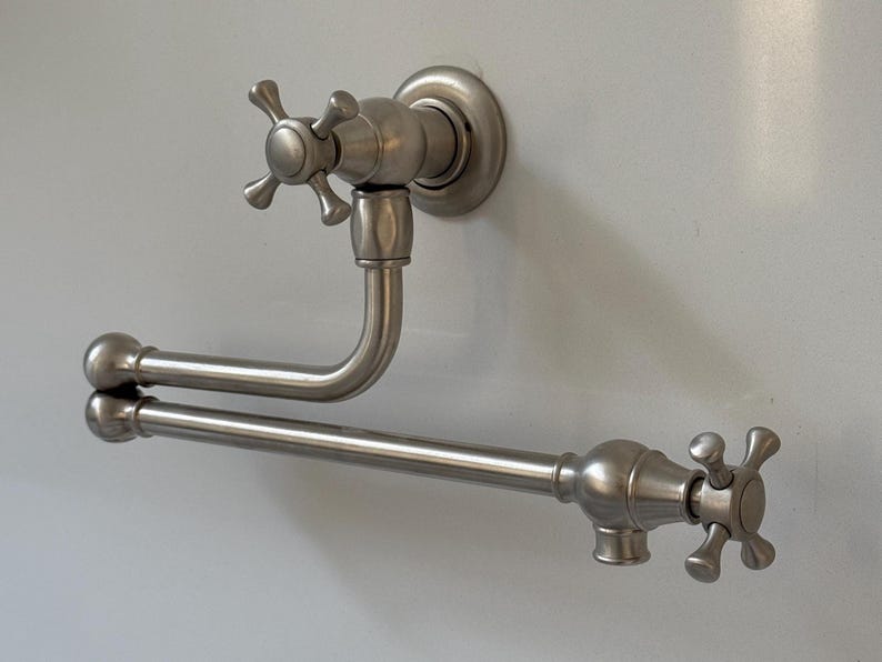 Brushed Nickel Wall Mount Pot Filler