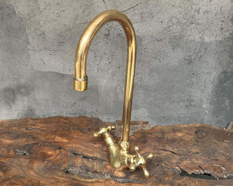 Vintage Solid Brass Bridge Faucet