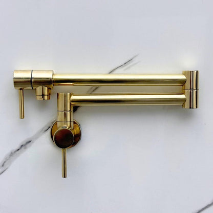 Modern Unlacquered Brass Pot Filler Faucet