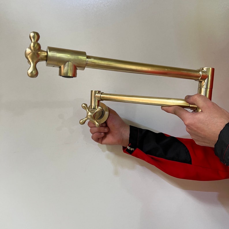 Unlacquered Brass Pot Filler Faucet