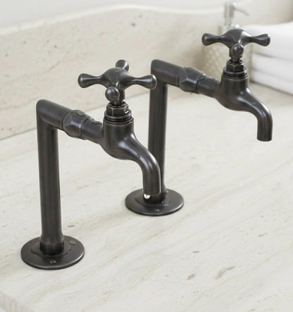 Industrial Dark Patina Brass Bathroom Faucet