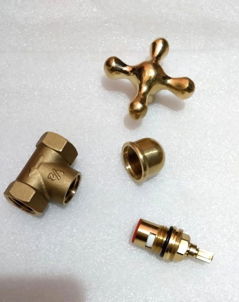 Vintage Cross Handle Stop Valves
