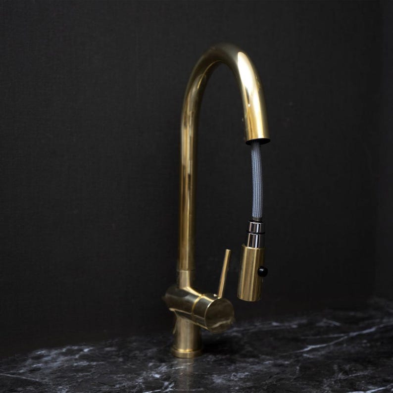 Solid Brass Pull-Down Sprayer Head