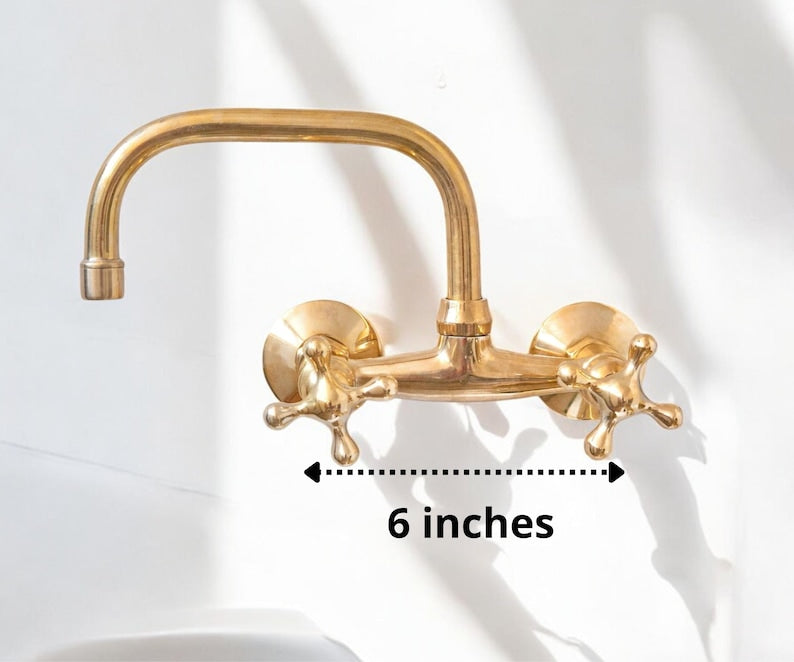 Artisanal Brass Wall-Mount Faucet Collection