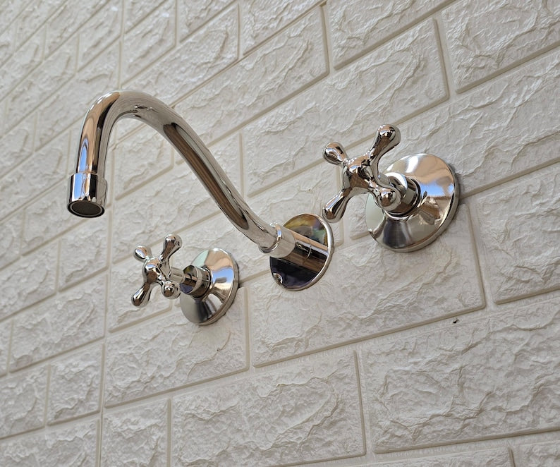 Vintage Double Handle Bathroom Tap