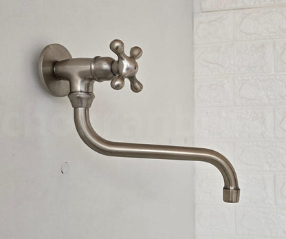 Wall-Mount Faucet Spout with Cross Handle