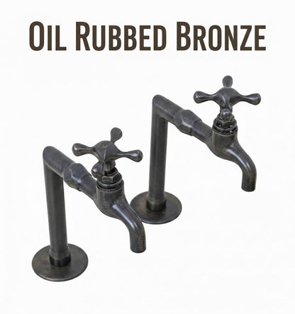 Vintage Unlacquered Brass Deck Mount Faucet