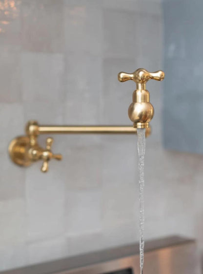 Unlacquered Brass Wall Mount Pot Filler