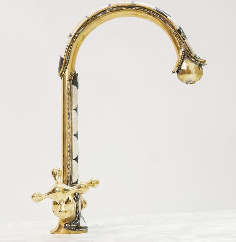 Moroccan Mosaic Brass Faucet