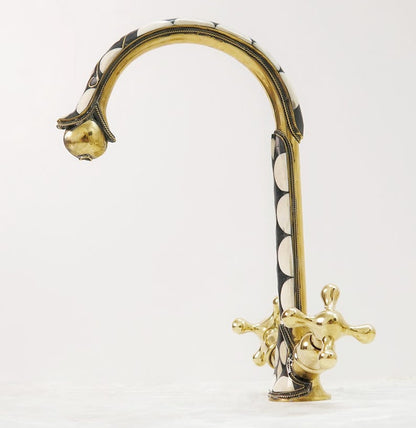Moroccan Mosaic Brass Faucet