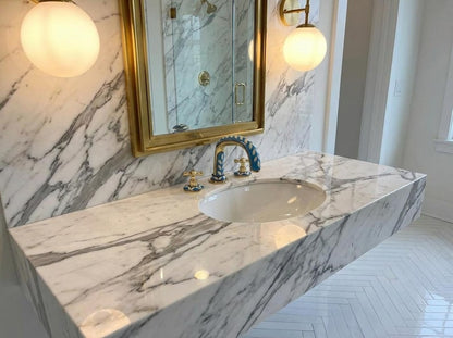 Blue Mosaic Brass Bridge Faucet