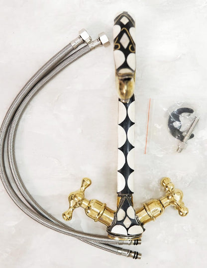Moroccan Mosaic Brass Faucet