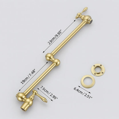 Polished Chrome Wall Mount Pot Filler Faucet