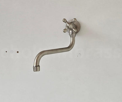 Wall-Mount Faucet Spout with Cross Handle
