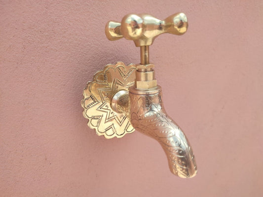 Antique Copper Wall-Mount Bridge Faucet