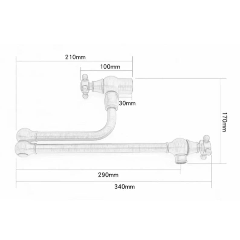 Solid Brass Wall Mount Pot Filler Faucet