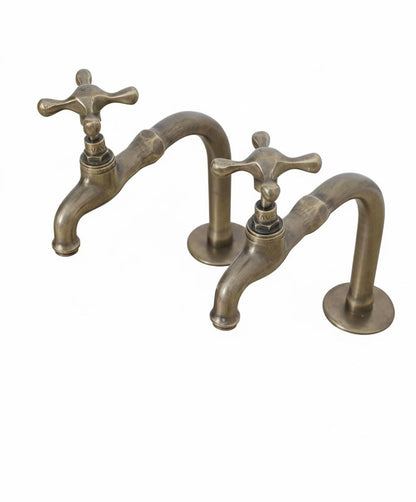 Unlacquered Brass Widespread Bathroom Faucet