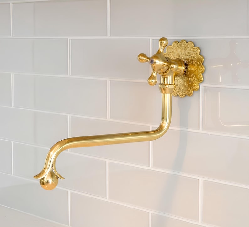 Moroccan Style Brass Wall Faucet