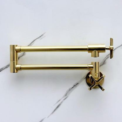 Solid Unlacquered Brass Pot Filler Faucet