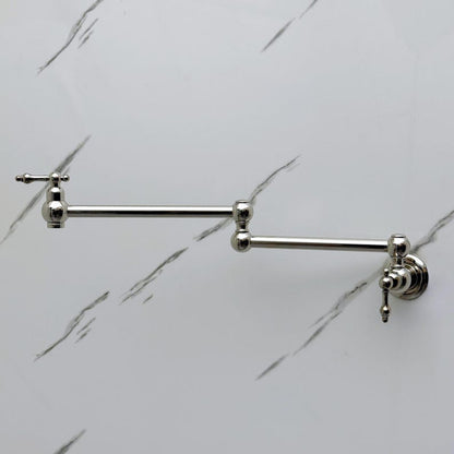 Polished Nickel Wall Mount Pot Filler Faucet