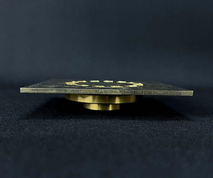 Engraved Solid Brass Square Floor Drain Cover – Ornate Moroccan Shower Drain Grate