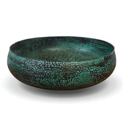 Hammered Green Patina Copper Vessel Sink