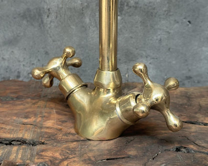 Vintage Solid Brass Bridge Faucet