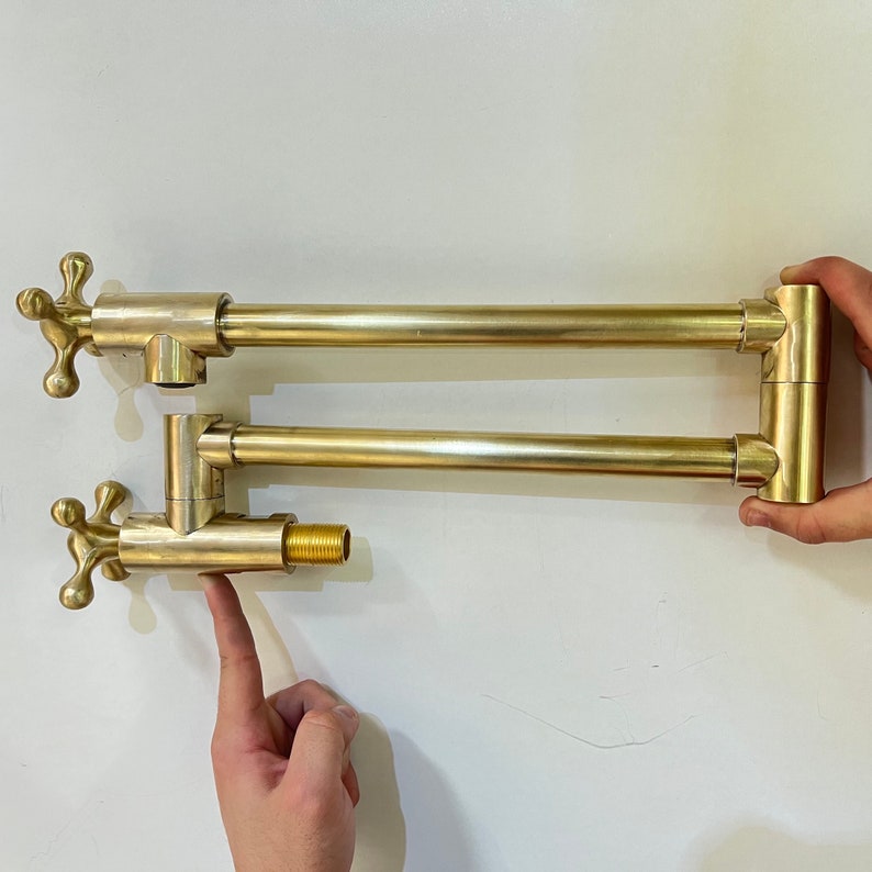 Unlacquered Brass Pot Filler Faucet