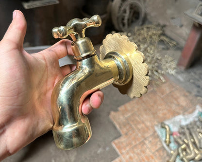 Handmade Solid Brass Outdoor Faucet
