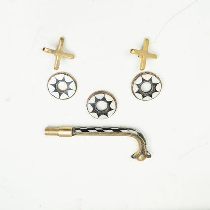 Moroccan Inlay Brass Wall Mount Faucet