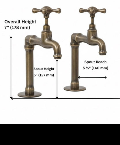 Industrial Dark Patina Brass Bathroom Faucet