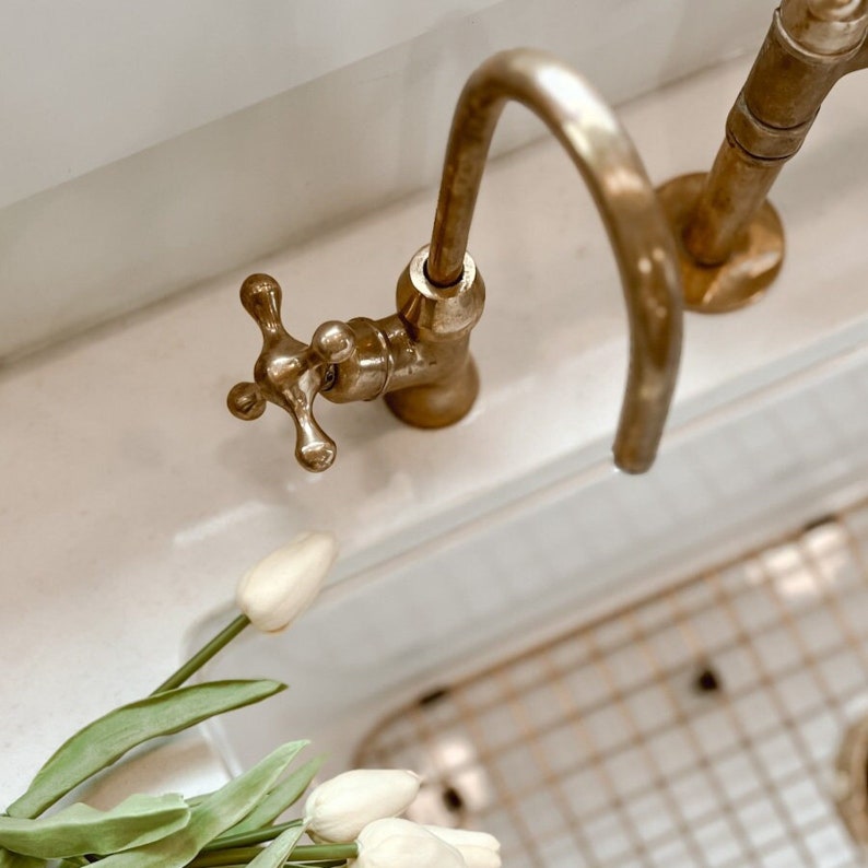 Unlacquered Brass Cold Water Faucet - Kitchen Faucets