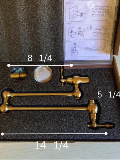 Unlacquered Brass Wall Mount Pot Filler