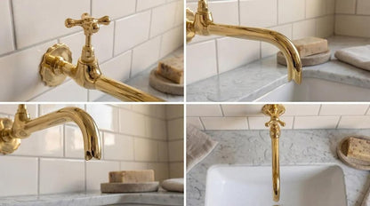 Vintage Solid Brass Wall Faucet
