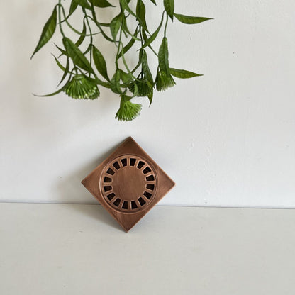 Solid Brass Square Floor Drain Cover – Modern Minimal Bathroom