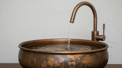 Handcrafted Aged Copper Vessel Sink