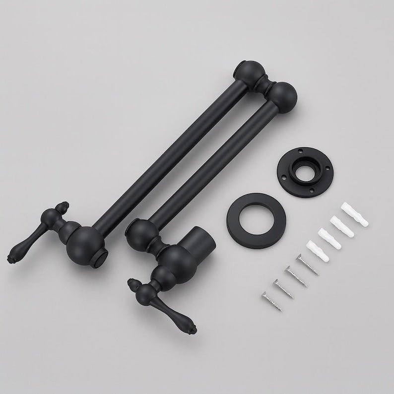 Polished Chrome Wall Mount Pot Filler Faucet