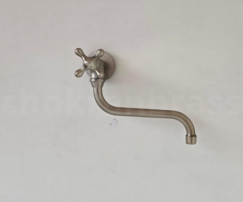 Wall-Mount Faucet Spout with Cross Handle