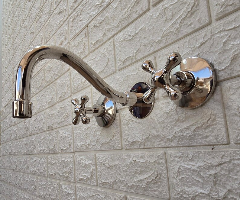 Vintage Double Handle Bathroom Tap