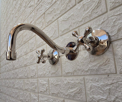 Vintage Double Handle Bathroom Tap