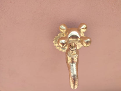 Antique Copper Wall-Mount Bridge Faucet