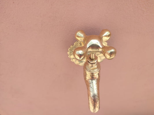 Antique Copper Wall-Mount Bridge Faucet
