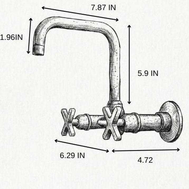 Unlacquered Brass Wall Mount Kitchen Faucet
